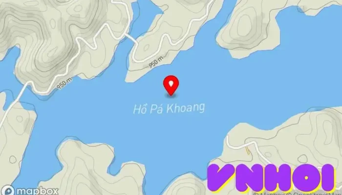 bản đồ của Hồ Pa Khoang Hồ trong Điện Biên