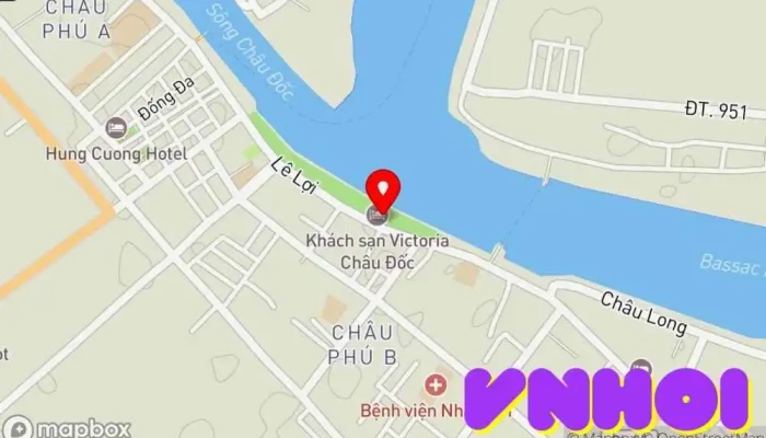 bản đồ của Khách sạn Victoria Châu Đốc Khách sạn trong An Giang