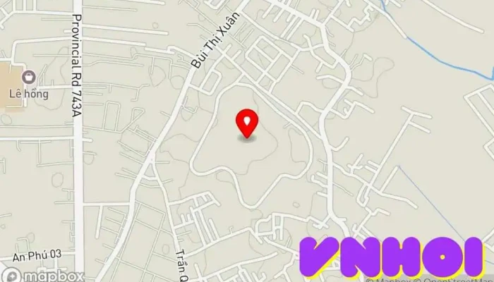 bản đồ của Khu DI TÍCH Hố Lang Điểm mốc lịch sử, Công viên giải trí trong Bình Dương