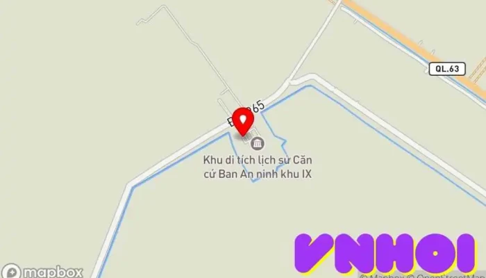 bản đồ của Khu Di Tích Lịch Sử An Ninh Khu 9 Điểm mốc lịch sử trong Kiên Giang