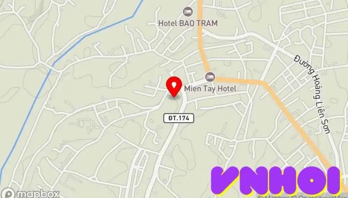 bản đồ của Khu Di tích Lịch sử Căng và Đồn Nghĩa Lộ Điểm mốc lịch sử, Điểm thu hút khách du lịch trong Yên Bái