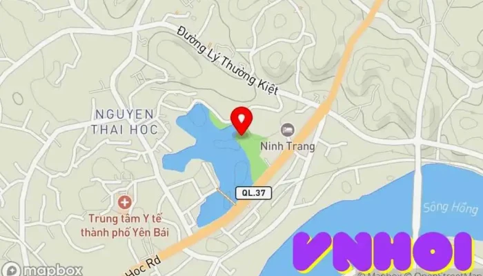 bản đồ của Khu di tích lịch sử Nguyễn Thái Học Địa điểm lịch sử trong Yên Bái
