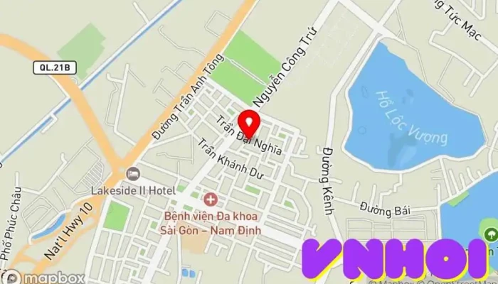 bản đồ của Khu Đô Thị Hoà Vượng Hiệp hội nhà ở trong Nam Định