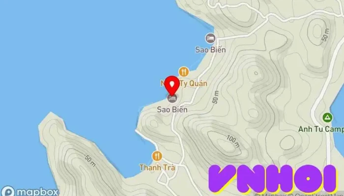 bản đồ của Khu Du Lịch Sinh Thái Sao Biển Khách sạn nghỉ dưỡng, Khách sạn, Nhà hàng, Điểm thu hút khách du lịch trong Khánh Hòa