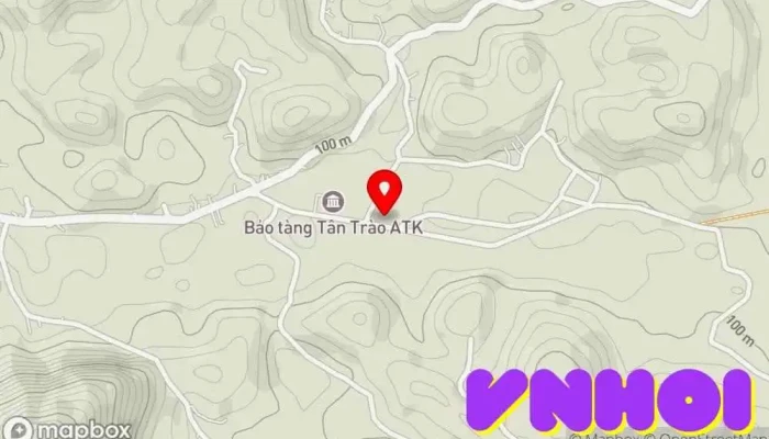 bản đồ của Khu tưởng niệm các vị tiền bối cách mạng Nơi thờ cúng trong Tuyên Quang