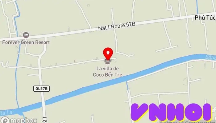 bản đồ của La villa de Coco Bến tre Khách sạn lưu trú dài hạn trong Bến Tre