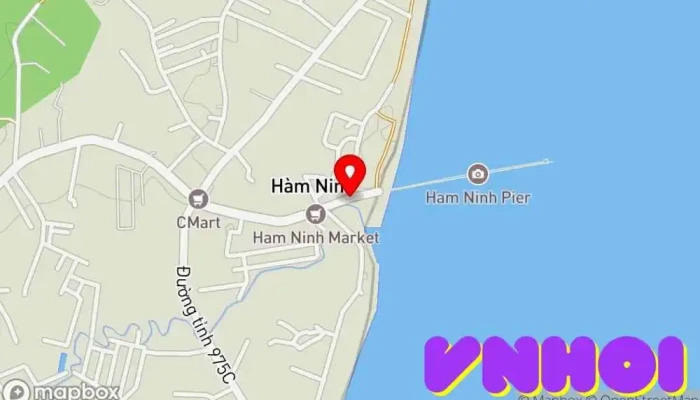 bản đồ của Làng chài Hàm Ninh Điểm thu hút khách du lịch trong Kiên Giang