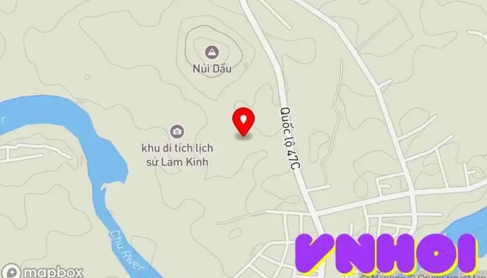 bản đồ của Lăng mộ vua Lê Thái Tổ Địa điểm lịch sử trong Thanh Hóa