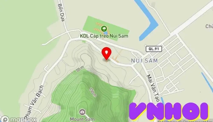 bản đồ của Lăng Thoại Ngọc Hầu Điểm thu hút khách du lịch trong An Giang