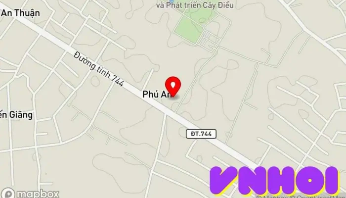 bản đồ của Làng tre Phú An Điểm thu hút khách du lịch trong Bình Dương