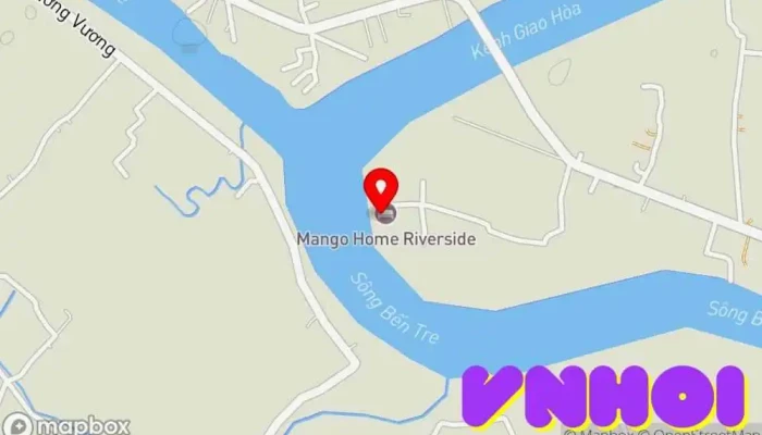bản đồ của Mango Home Riverside Khách sạn nghỉ dưỡng trong Bến Tre