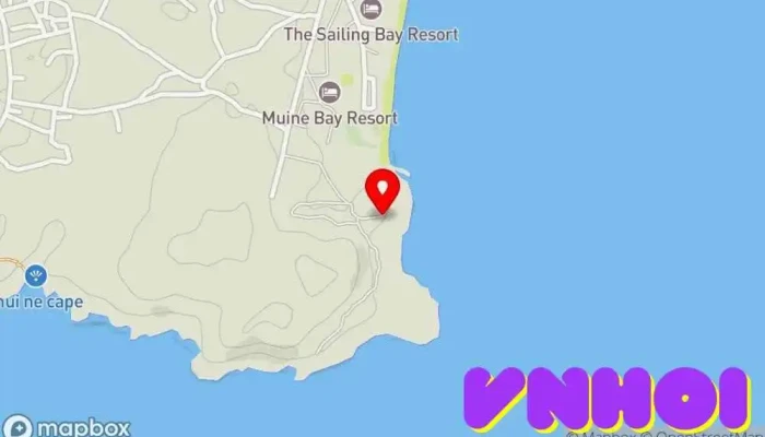 bản đồ của Miếu Bà Vàng (Gành Mũi Né) Nơi thờ cúng trong Bình Thuận