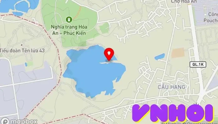 bản đồ của Mỏ đá hoá an ( tuyệt tình cốc ) Điểm thu hút khách du lịch trong Đồng Nai