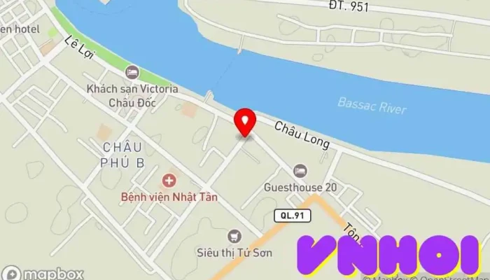 bản đồ của MURRAY Guesthouse Nhà khách, Giường & bữa sáng, Đại lý du lịch bằng thuyền, Đại lý vé xe buýt, Đại lý du lịch trong An Giang