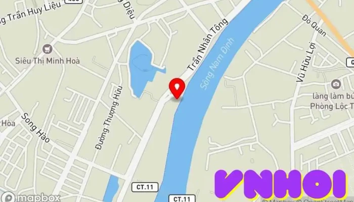 bản đồ của Nhà hàng sinh thái Lưu Gia Trang Nhà hàng, Quán cà phê trong Nam Định