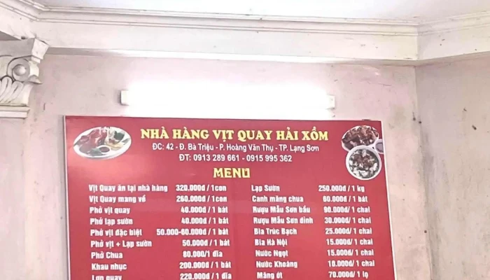 Nha Hang Vit Quay Hai Xom Thuc Don - Lạng Sơn