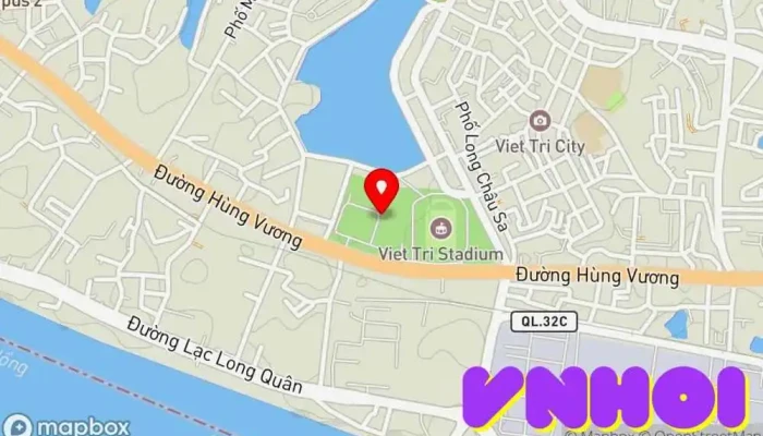 bản đồ của Nhà thi đấu Việt Trì Phòng tập thể dục trong Ph.Thọ Sơn