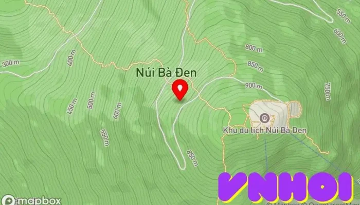 bản đồ của Nui Ba Den Đỉnh núi trong Tây Ninh