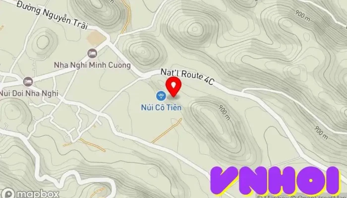 bản đồ của Núi đôi Cô Tiên Điểm thu hút khách du lịch trong Hà Giang