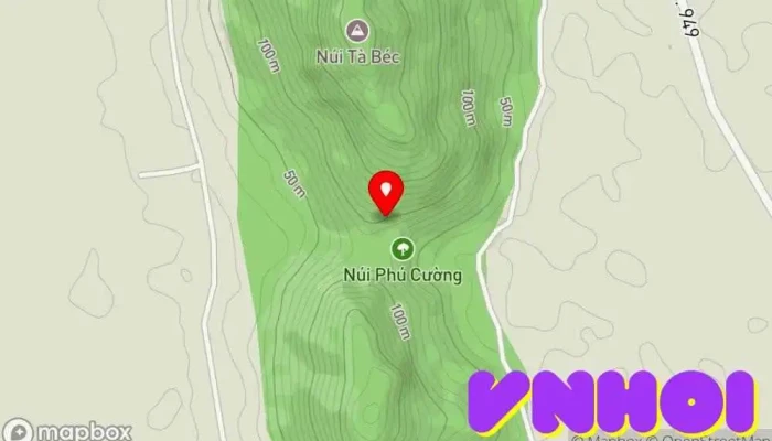 bản đồ của Núi Phú Cường Điểm thu hút khách du lịch trong An Giang