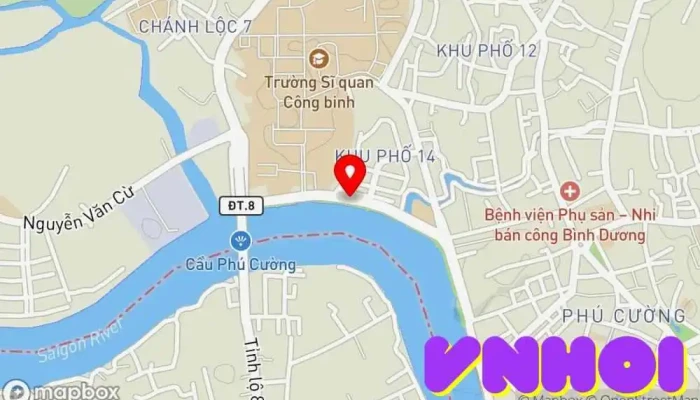 bản đồ của Phố Đi Bộ Bạch Đằng Công viên trong Bình Dương