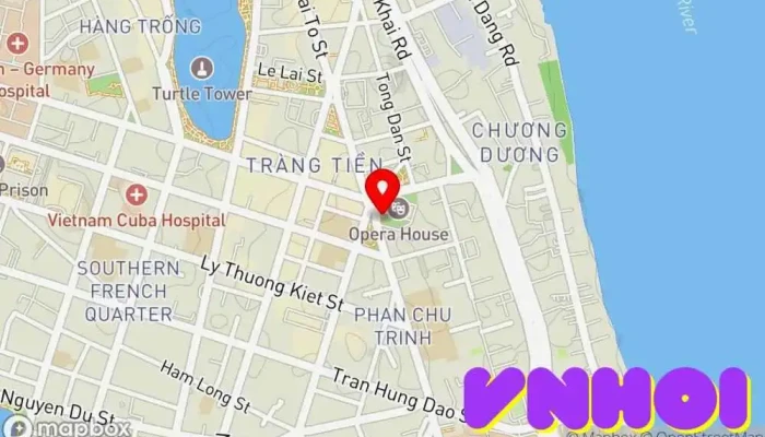 bản đồ của Quảng trường Cách mạng Tháng Tám Điểm thu hút khách du lịch trong Hà Nội