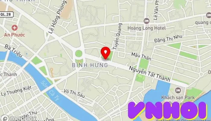 bản đồ của Quảng Trường Nguyễn Tất Thành Điểm thu hút khách du lịch trong Bình Thuận