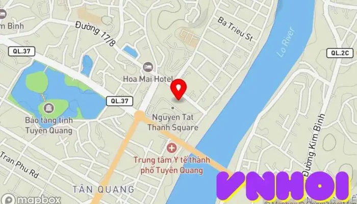 bản đồ của Quảng trường Nguyễn Tất Thành Quảng trường trong Tuyên Quang