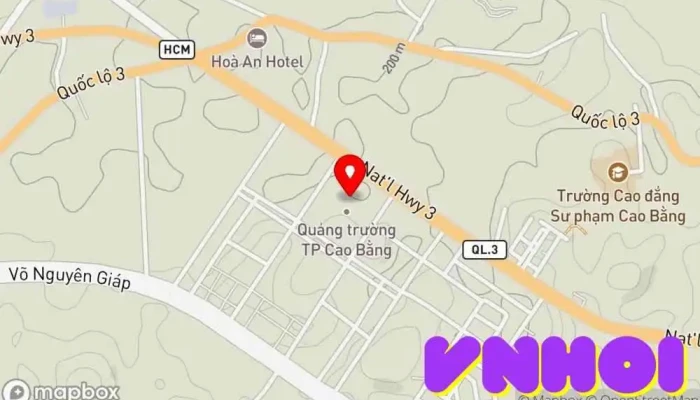 bản đồ của Quảng Trường Pác Bó Công viên trong Cao Bằng