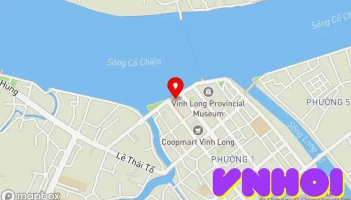 bản đồ của Quảng Trường Thành Phố Vĩnh Long Công viên trong Vĩnh Long