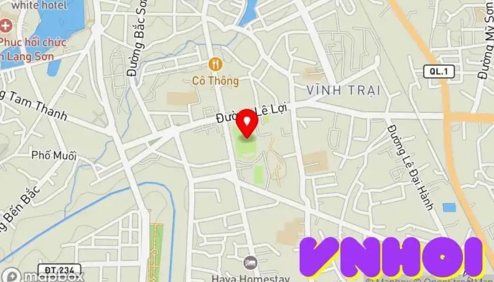 bản đồ của Sân Vận Động Đông Kinh Sân vận động trong Lạng Sơn