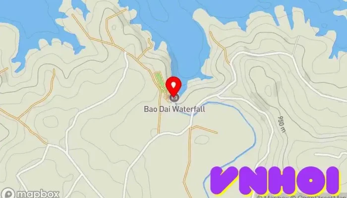 bản đồ của Thác Bảo Đại Điểm thu hút khách du lịch trong Lâm Đồng