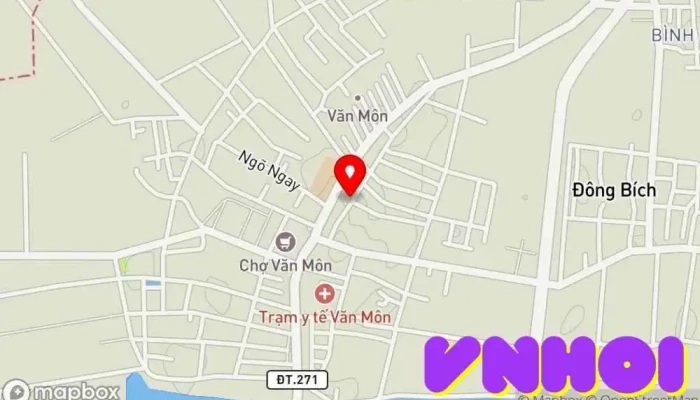 bản đồ của Tháp Văn Môn Chùa trong Bắc Ninh