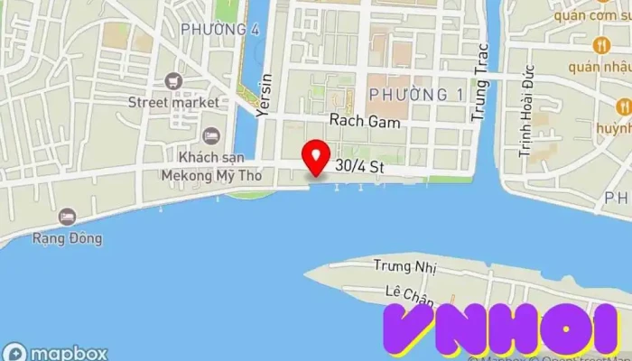 bản đồ của THUYỀN THAM QUAN CỒN MỸ THO Đại lý du lịch bằng thuyền trong Tiền Giang