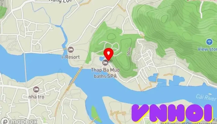 bản đồ của Trung Tâm Suối khoáng nóng THÁP BÀ NHA TRANG Spa, Điểm thu hút khách du lịch trong Khánh Hòa
