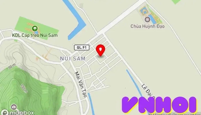 bản đồ của TTTM Khu du lịch quốc gia Núi Sam Trung tâm mua sắm trong An Giang