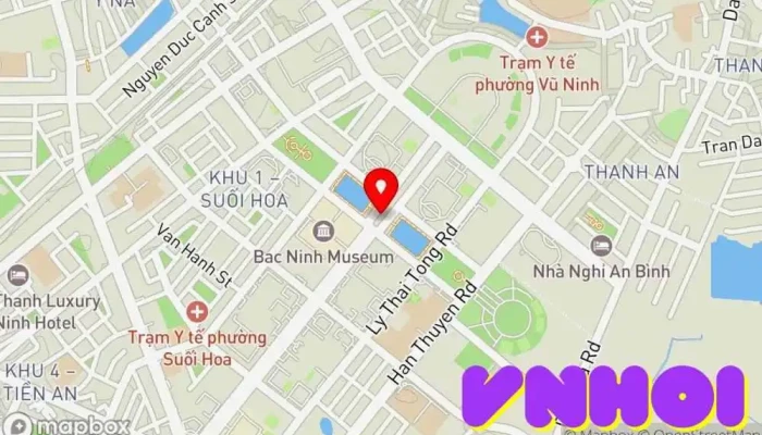 bản đồ của Tượng đài Lý Thái Tổ Tác phẩm điêu khắc trong Bắc Ninh