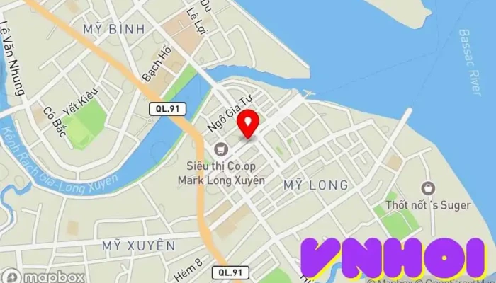 bản đồ của Tượng đài Tôn Đức Thắng Điểm mốc lịch sử, Điểm thu hút khách du lịch trong An Giang