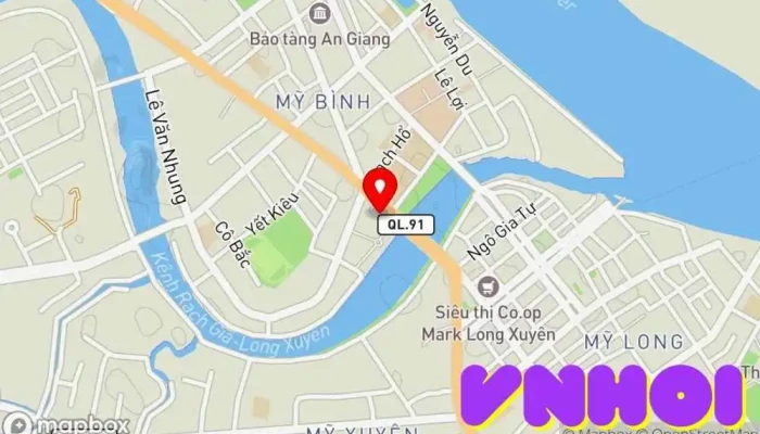 bản đồ của Vincom Plaza Long Xuyên Trung tâm mua sắm trong An Giang
