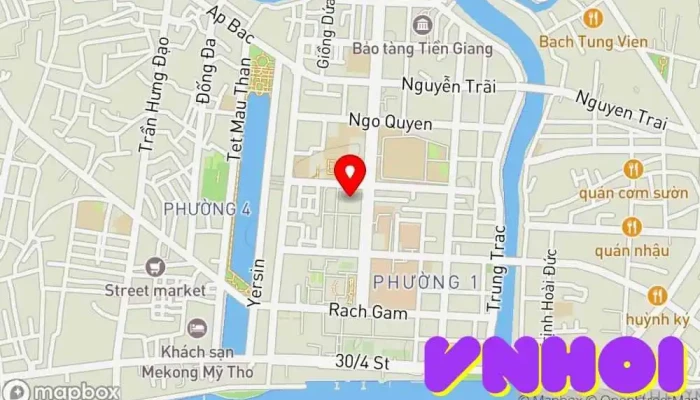 bản đồ của Vincom Plaza Mỹ Tho Trung tâm thương mại trong Tiền Giang