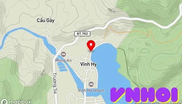 bản đồ của Vịnh Vĩnh Hy Điểm thu hút khách du lịch trong Ninh Thuận